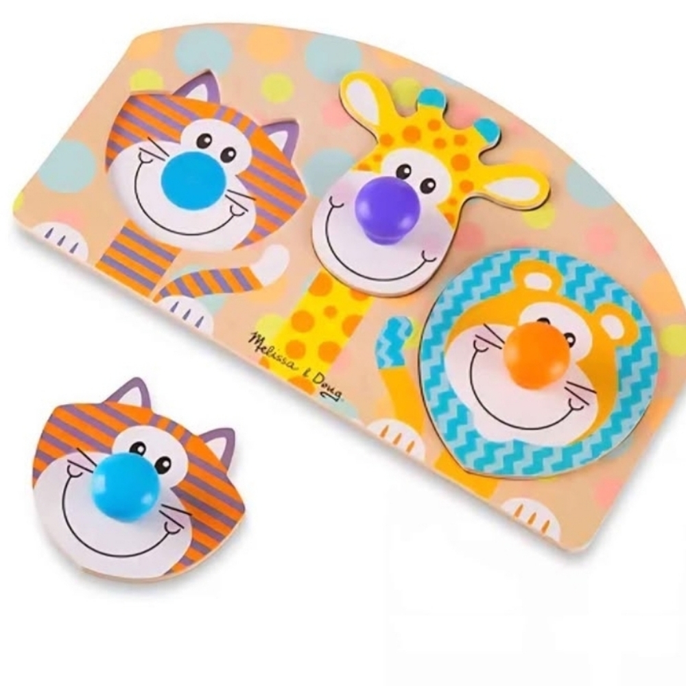 Melissa & Doug First Play Safari Puzzle with Blue and Orange
